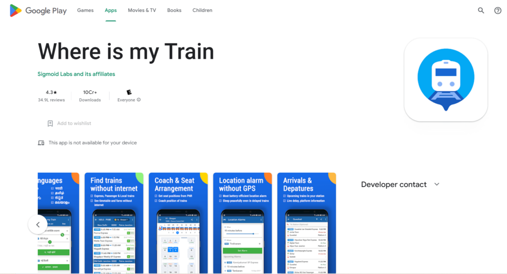 Best Train Status Tracking Apps in India.